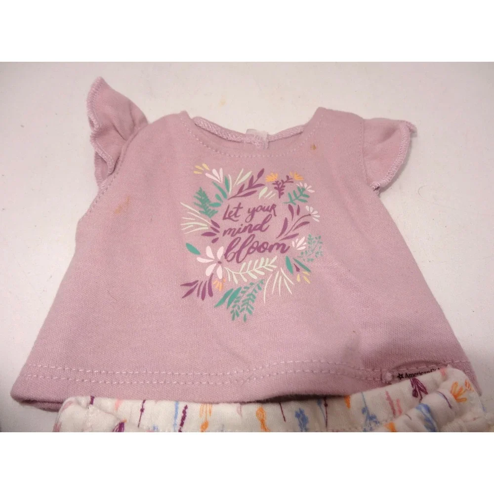 American Girl Doll Blaire Outfit Let Your Mind Bloom Purple Top Shorts Shoes
